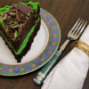 Devil's Food Cake with Andes' Candy and Buttercream Frosting