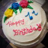 Hummingbird Birthday Cake with cream cheese frosting