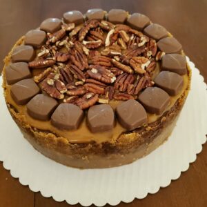 Chocolate turtle cheesecake